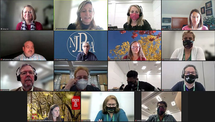 15 people on zoom screen