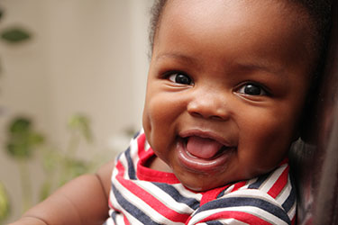 smiling Black baby