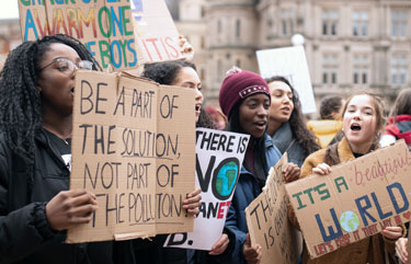 People protest global warming