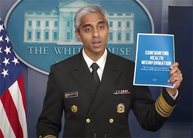 Surgeon General gives advisory from podium on misinformation